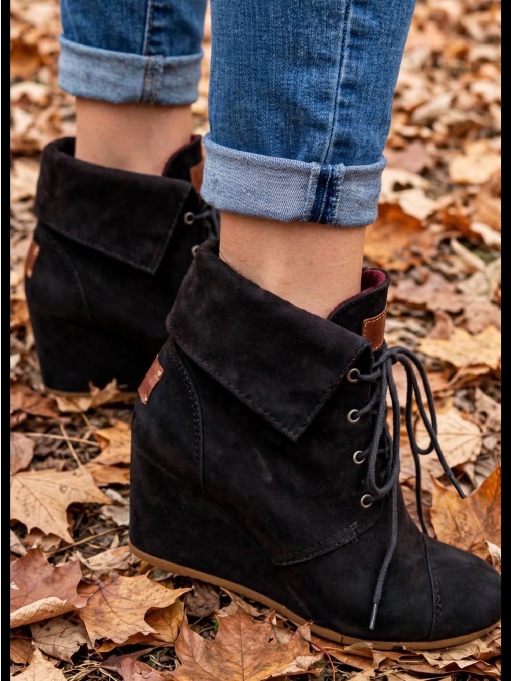 Mad Love Shelby Lace-Up Desert Wedge Booties.